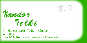nandor telki business card